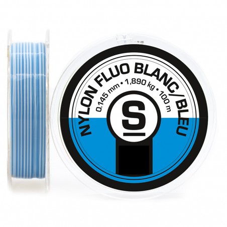 Nylon fluo Bleu-Blanc